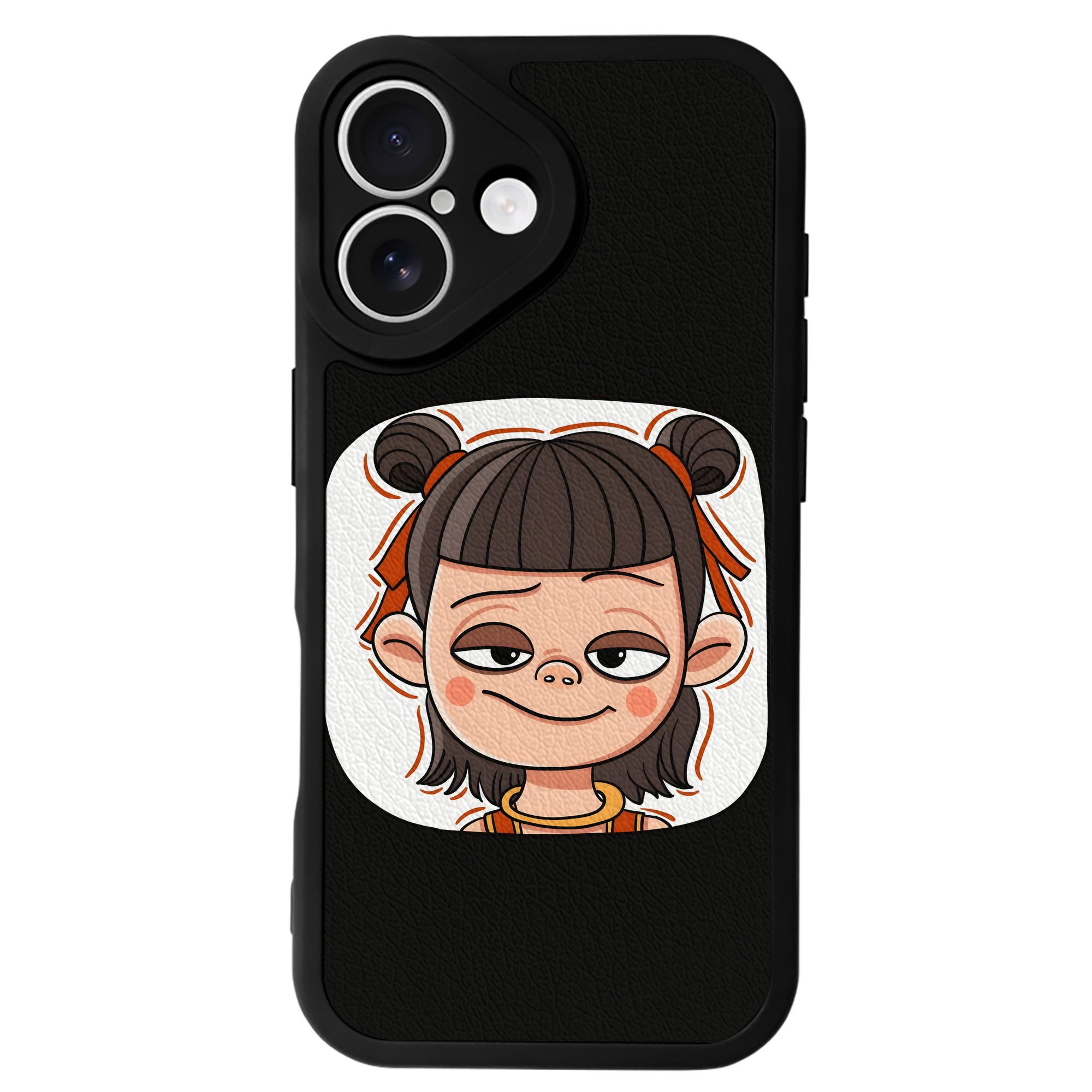 （画像用） Ne Zha 2 ナタ 魔童の大暴れ 【iPhone 16シリーズ対応】シリコンスマホケース（レザー調） 材質：シリコン